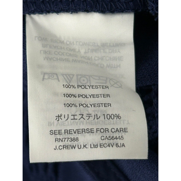 Madewell Jumpsuit Womens Size 2 Navy Blue Smocked Button-Front Wide Leg Cropped - Picture 10 of 16